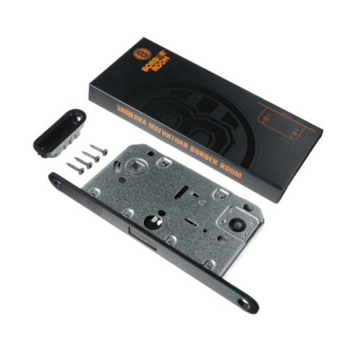 Замок магнитный BORDER ЗЩЦМ-86мм под цилиндр с ответной планкой чёрный: фотография 1