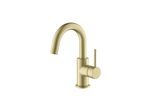 Смеситель для раковины, без донного клапана Aquatek золото шлифованное AQ1307BG Европа: фотография 1