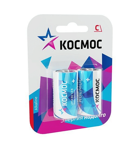 Элемент питания алкалиновый C/LR14 Максимум BP2 уп.2шт КОСМОС KOCLR14MAX2BL: фотография 1