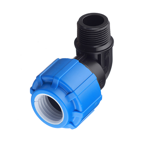 Отвод ПЭ 25х3/4" наружная резьба обжимной ТПК-Аква: фотография 1