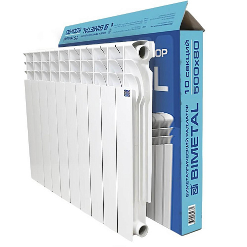 Радиатор биметаллический STI Bimetal 500/80 10 секций: фотография 1