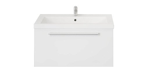 Тумба Соната 75П 1 ящика Белый глянец: фотография 1