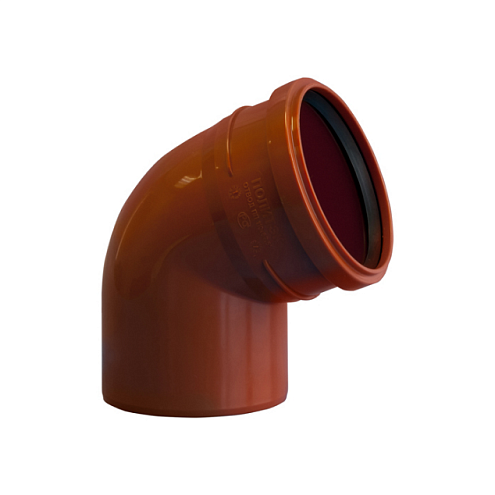 Отвод ПП 110х67° наружная Политэк: фотография 1