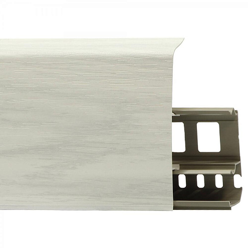 Плинтус ПВХ с монтажной планкой Line Plast LS011, Груша светлая: фотография 1