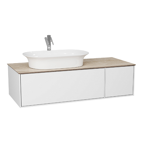 Тумба DIBORG Elise 120 1ящик, 1 дверь, левая, белый глянец 77.7239: фотография 1