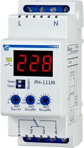 Реле напряжения РН-111М 1ф НовАтек-Электро 3425601111: фотография 1