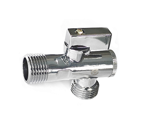 Кран угловой шаровой 1/2''-1/2'' нар/нар с фильтром Santrek Aqua : фотография 1