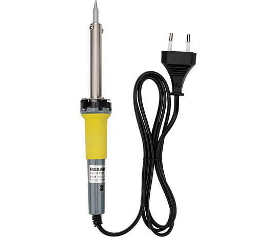 Паяльник с керамическим нагревателем долговечным жалом 220В/60Вт Rexant 12-0124: фотография 1