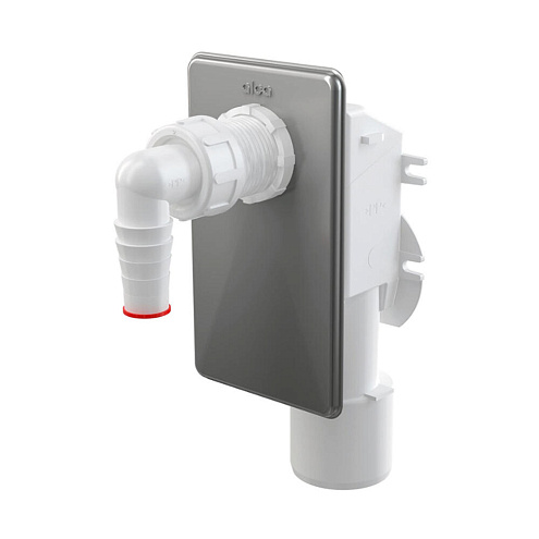 Сифон для стиральной машины под штукатурку хромированный Alcaplast AG210321100: фотография 1