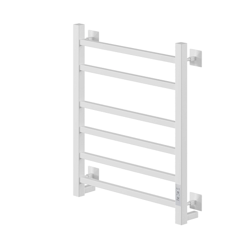 Полотенцесушитель Mixline Fortune 60х50 таймер, 323 Вт, 6 перекладин, прямые квадрат, электрический, белый: фотография 1