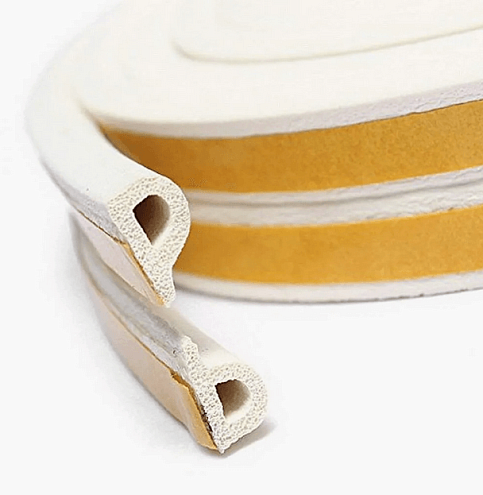 Уплотнитель P-профиль 5,5х9мм белый 100м 4Walls: фотография 1