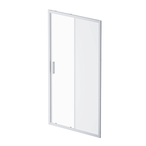 Душевая перегородка с дверью 110x195 AM.PM Gem W90G-110-1-195MM матовое стекло, профиль хром: фотография 1