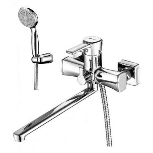 LM0551C "Эвитта" Смеситель универсальный с плоск. изливом 300мм,  дивертор с кер. пластинами, хром: фотография 1