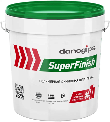 Шпатлевка финишная готовая Danogips SuperFinish 18,1 кг: фотография 1