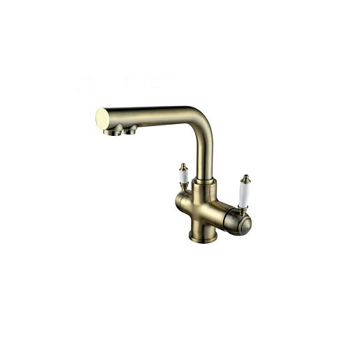 Смеситель Lemark "Вилла" LM4861B для кухни с подключением к фильтру питьевой воды бронза: фотография 1
