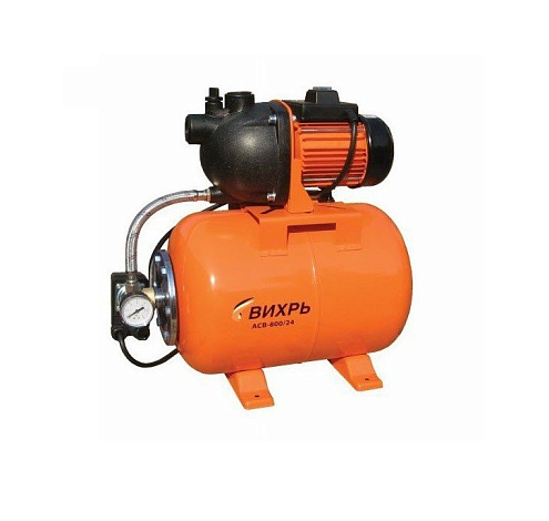 Станция водоснабжения автономная АСВ-800/24 Вихрь 60л/мин, 800Вт, глубина 9м, G1: фотография 1