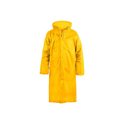 Дождевик желтый EVA с капюшоном (на кнопках) 110мк, Komfi: фотография 1