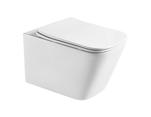 Унитаз подвесной безободковый Aquatek Либра AQ1505T-00 510х350х340, сиденье легкосъемное с микролифтом, смыв Торнадо: фотография 1