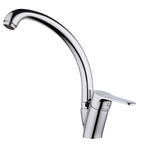 Смеситель для кухни 35к G4136 GAPPO высокий пов. излив, п/гайку, ХРОМ: фотография 1