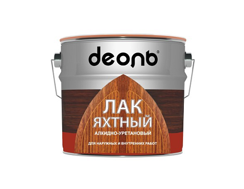 Лак алкидно-уретановый "ДЕОЛЬ" яхтный, глянцевый 2,7л: фотография 1