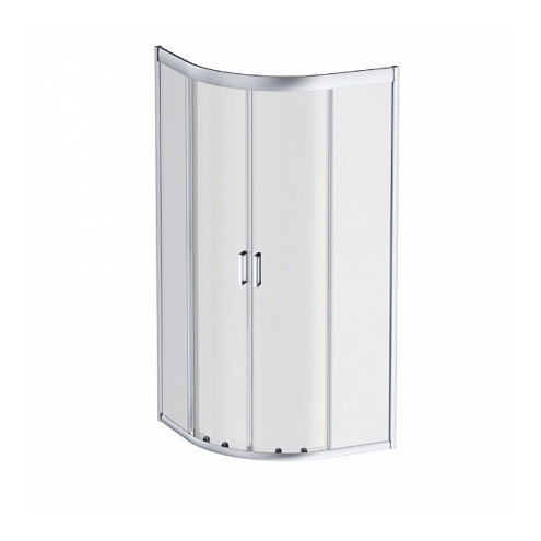 Душевое ограждение без поддона 80x80 AM.PM Gem W90G-401-080WT профиль серебристый: фотография 1