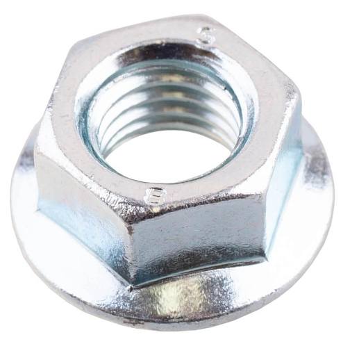 Гайка с фланцем DIN 6923 М10 белый цинк уп.5шт: фотография 1