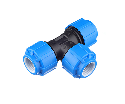 Тройник ПЭ 25х25х25 обжимной ТПК-Аква: фотография 1