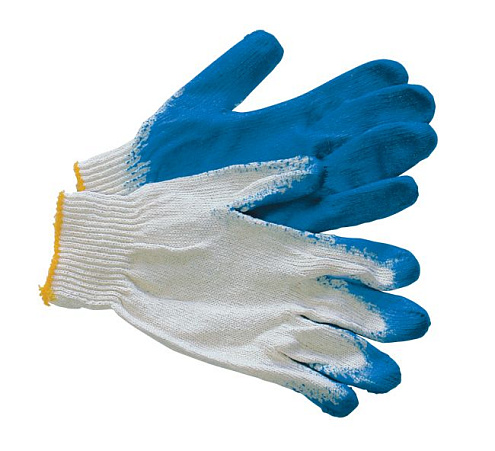 Перчатки х/б с одним латексным покрытием : фотография 1