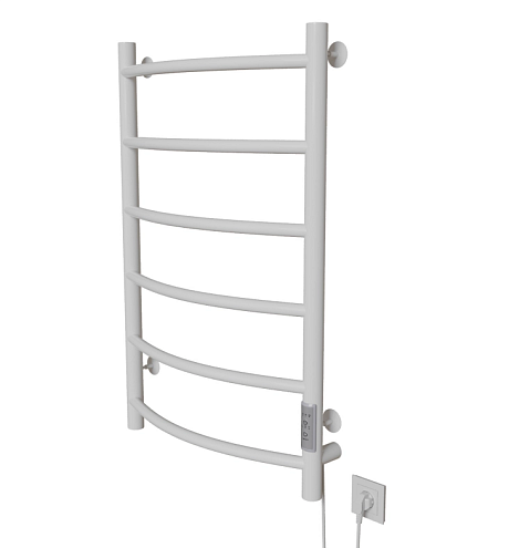 Полотенцесушитель Mixline Capella  80х50 таймер, 253 Вт, 6 перекладин, электрический белый: фотография 1