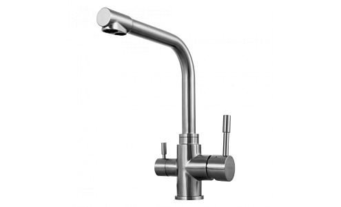 Смеситель Lemark "Эксперт" LM5061S для кухни с подключением к фильтру питьевой воды сталь: фотография 1