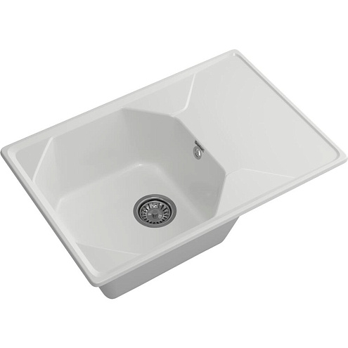 Мойка GRANFEST GF-U--740L чаша+крыло 740х500 мм иней: фотография 1