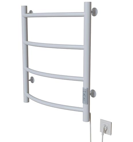 Полотенцесушитель Mixline Capella  60х50 таймер, 201 Вт, 4 перекладины, электрический белый: фотография 1