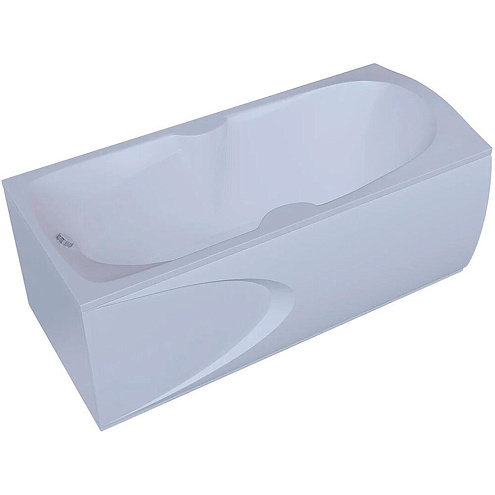 Акриловая прямоугольная ванна Aquatek Европа 180х80 с фронтальным экраном, без гидромассажа, вклеенный сварной каркас, слив слева: фотография 1