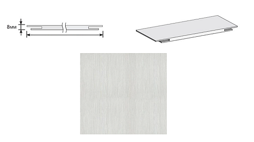 Добор "Т" ЭКО Bianco Veralinga МДФ 2070х150х8 М: фотография 1