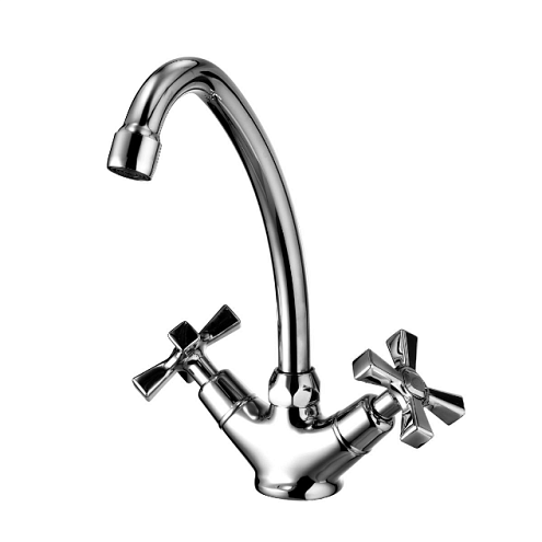 LM2504C "Бенефит" Смеситель для кухни с поворотным изливом 250мм, хром: фотография 1