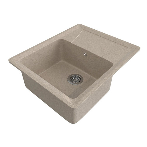 Мойка ML-GMS03 СТАНДАРТ с крылом, песочный (302), 605х490х190 мм: фотография 1