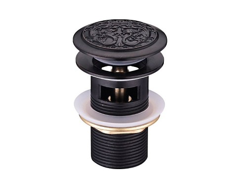 Донный клапан Lemark "Жасмин" LM6680ORB клик-клак, черная бронза: фотография 1