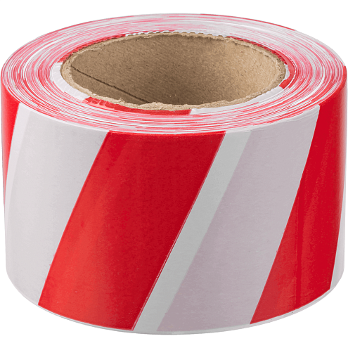 Лента сигнальная 75мм х 200м красно-белая, ЗУБР: фотография 1