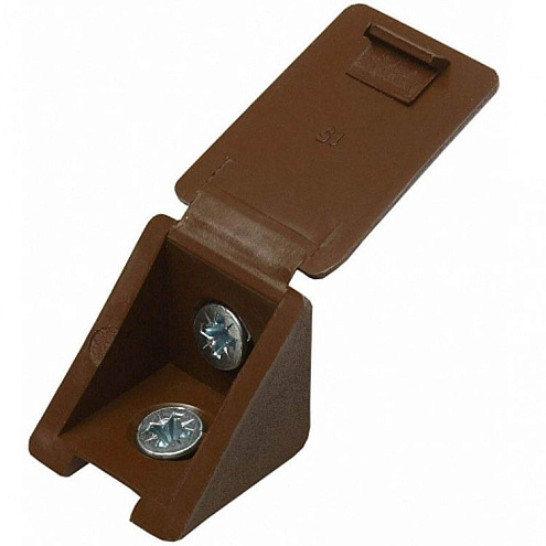 Уголок мебельный с шурупом, дуб, 4,0х15мм, 4шт, ЗУБР: фотография 1