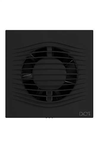 Вентилятор D100 SLIM 4C Matt black, с обратным клапаном, декоративный DICITI: фотография 1