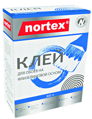 Клей для обоев "Nortex" Флизелин 300гр 30-40м²: фотография 1