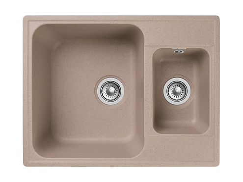 Мойка GRANFEST QUARZ (ECO) 09  1,5 чаши 620х480 мм песок без сифона: фотография 1