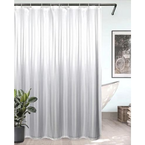 Занавеска-штора для ванн BATH BIG ST-001 200х240 белая: фотография 1