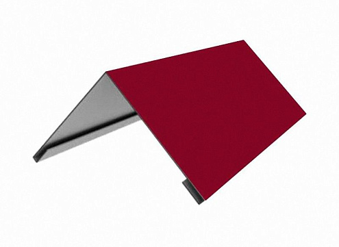 Планка конька плоского простого 190х190мм красное вино(3005) L=2,0м: фотография 1