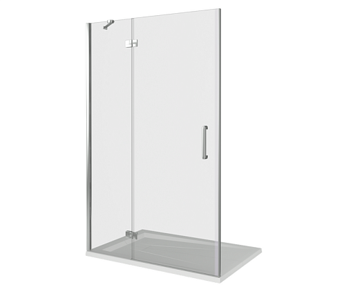 Душевое ограждение SATURN WTW-130-C-CH-L левое: фотография 1
