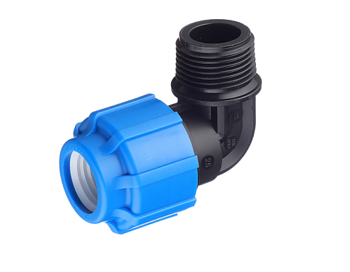 Отвод ПЭ 25х1" наружная резьба обжимной ТПК-Аква: фотография 1