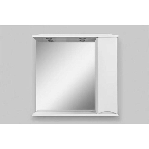 Шкафчик с зеркалом в ванную 80 AM.PM Like M80MPR0801WG правый белый глянец: фотография 1