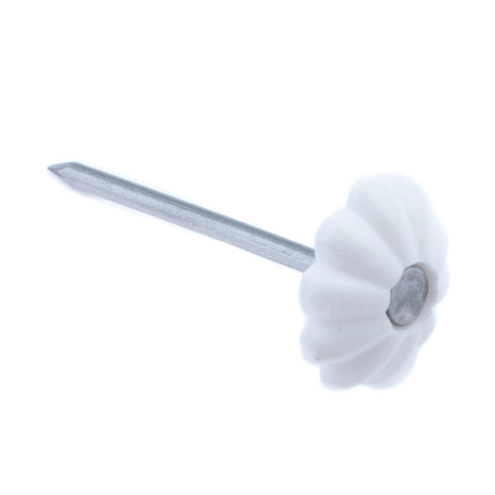 Гвозди декоративные с пластиковой головкой белые, 80шт: фотография 1