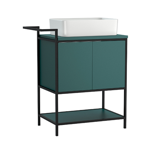 Тумба под раковину напольная BOTANIQUE 80 для CREA 50 зелёный: фотография 1