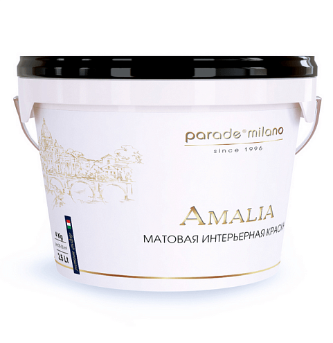 Праймер-краска интерьерная матовая PARADE AMALIA база С 2,5л: фотография 1